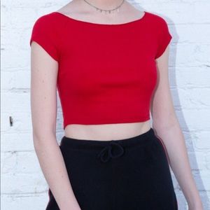 Red brandy Melville crop top